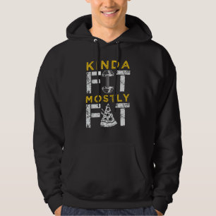 Een beetje fit meestal vet fitness grappige sports hoodie