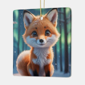 Een beetje foxy keramisch ornament (Links)