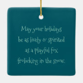 Een beetje foxy keramisch ornament (Achterkant)