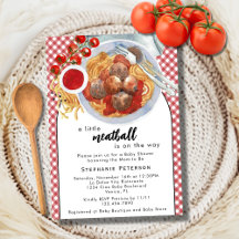 Een beetje gehaktbal is onderweg met rood Baby sho