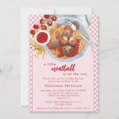 Een beetje gehaktbal is onderweg roze Baby shower Kaart (Voorkant)