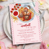 Een beetje gehaktbal is onderweg roze Baby shower Kaart
