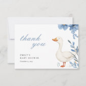 Een beetje Gekke Goose Boy Baby shower Bedankkaart (Voorkant)