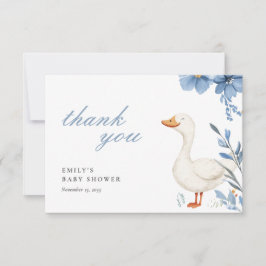 Een beetje Gekke Goose Boy Baby shower Bedankkaart
