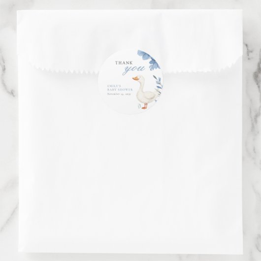 Een beetje Gekke Goose Boy Baby shower Ronde Sticker (Tas)
