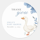 Een beetje Gekke Goose Boy Baby shower Ronde Sticker (Voorkant)