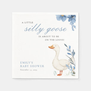 Een beetje Gekke Goose Boy Baby shower servetten