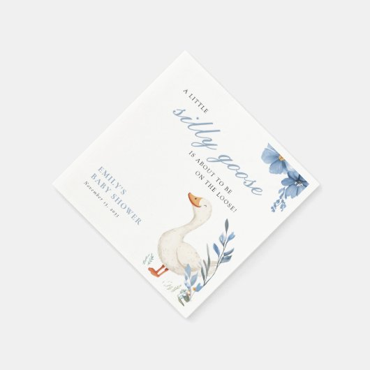 Een beetje Gekke Goose Boy Baby shower servetten (Hoek)