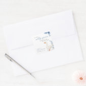 Een beetje Gekke Goose Boy Baby shower Vierkante Sticker (Envelop)