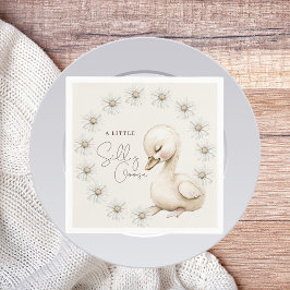 Een beetje Gekke Goose Neutral Boho Baby shower Servet