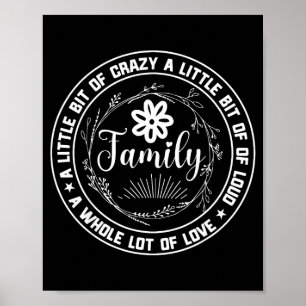 Een beetje gekke heleboel liefde familie poster