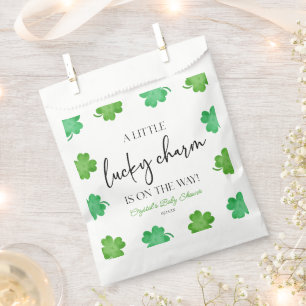 Een beetje geluk Charm Groene Klaver Baby shower Bedankzakje