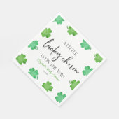 Een beetje geluk Charm Groene Klaver Baby shower Servet (Hoek)
