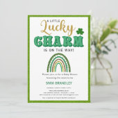 Een beetje geluk Charm St. Patrick's Baby shower Kaart (Staand voorkant)