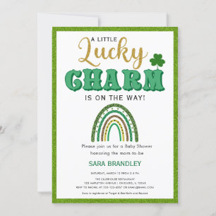 Een beetje geluk Charm St. Patrick's Baby shower Kaart
