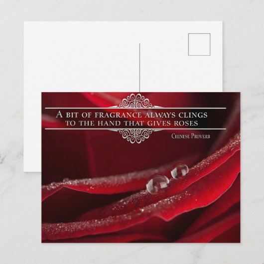 "Een beetje geur" Inspirerend Quote Briefkaart (Voorkant / Achterkant)