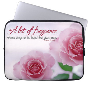 "Een beetje geur" Inspirerend Quote Laptop Sleeve