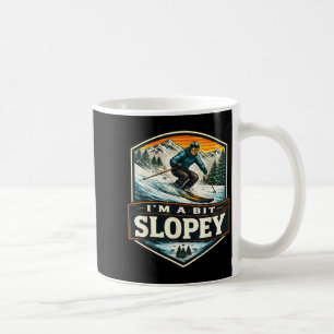 Een beetje glooiend heren skisport grap skiër wint koffiemok