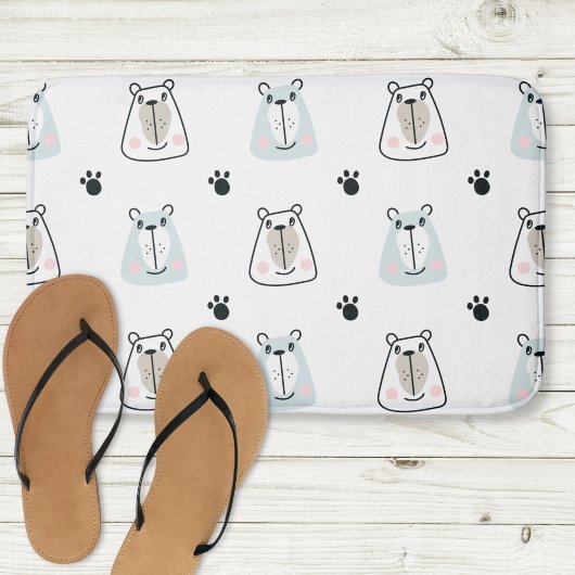 Een beetje grappig beer kinder badkamer badmat