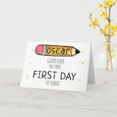 Een beetje grappig terug naar school student kaart (Gele Bloem)