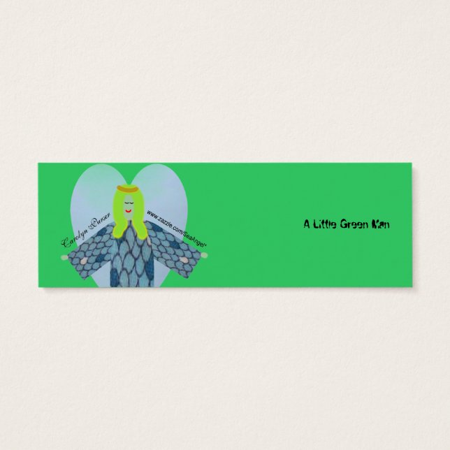 Een beetje groen Man, mini-Bladwijzer Mini Visitekaartjes (Achterkant)