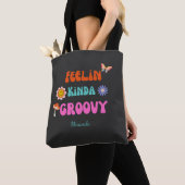 EEN BEETJE GROOVY RETRO VOELEN TOTE BAG (Dichtbij)