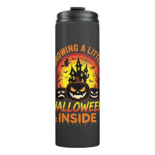 Een beetje Halloween laten groeien in een bezemend Thermosbeker