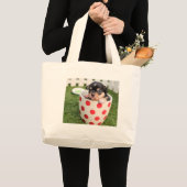Een beetje handig in de beker grote tote bag (Voorkant (product))