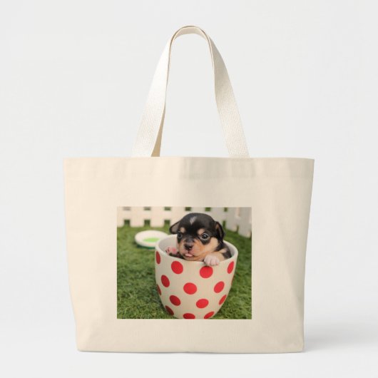 Een beetje handig in de beker grote tote bag (Voorkant)