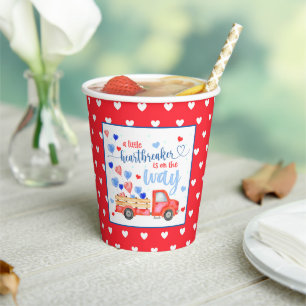 Een beetje hartbreker Baby shower papier Papieren Bekers