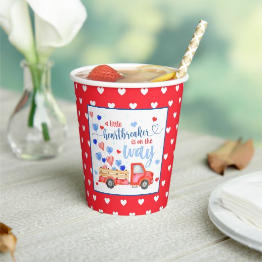 Een beetje hartbreker Baby shower papier Papieren Bekers (Insitu)