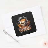 Een beetje heksig koffie vierkante sticker (Envelop)