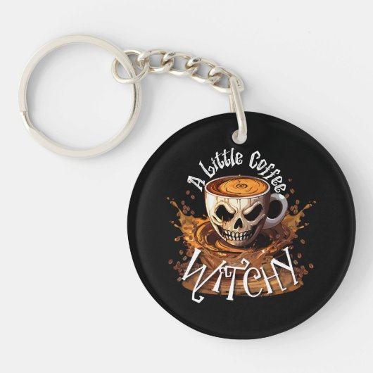 Een beetje heksige koffie sleutelhanger (Voorkant)
