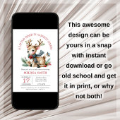 Een beetje Herten Kerst Rendier Baby shower Kaart