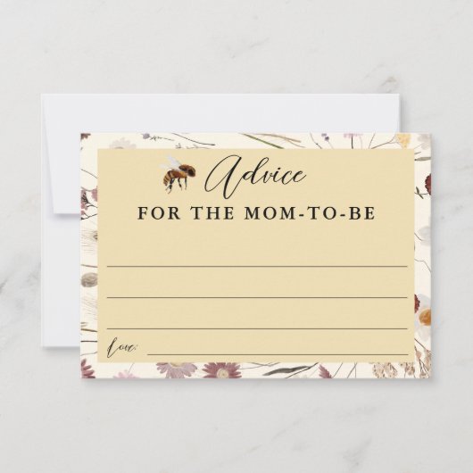 Een beetje Honey Baby shower Advies voor mama Kaar (Voorkant)