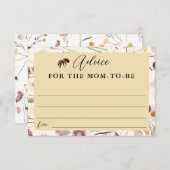 Een beetje Honey Baby shower Advies voor mama Kaar (Voorkant / Achterkant)