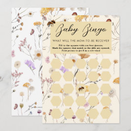 Een beetje Honey Baby shower Baby Bingo Kaart