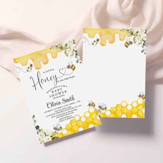 Een beetje Honey Bee Baby shower Invitation Kaart