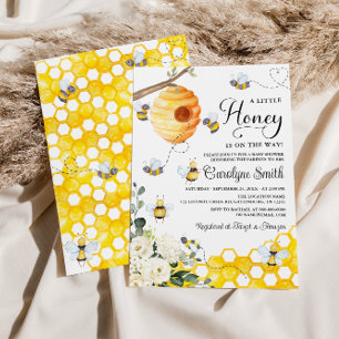 Een beetje Honey Bee Baby shower Invitation Kaart