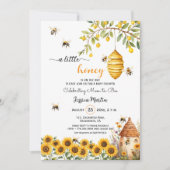 Een beetje Honey Bee Baby shower Invitation Kaart (Voorkant)