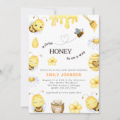 Een beetje Honey Bee Baby shower Invitation Kaart (Voorkant)