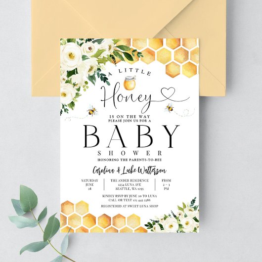 Een beetje Honey Bee Baby shower Kaart