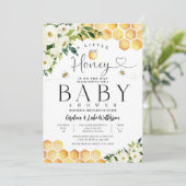 Een beetje Honey Bee Baby shower Kaart (Staand voorkant)