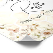 Een beetje Honey Bee Baby shower Luier Raffle Poster (Hoek)