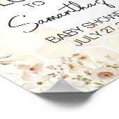 Een beetje Honey Bee Baby shower Welkom Poster (Hoek)