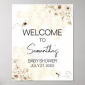 Een beetje Honey Bee Baby shower Welkom Poster (Voorkant)