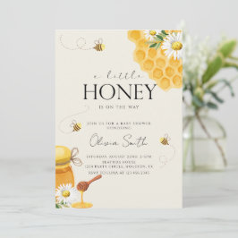Een beetje Honey Bee Honeycomb Baby shower Kaart