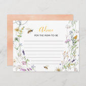 Een beetje Honey Bee Wildflower advies voor mama Informatiekaartje (Voorkant / Achterkant)