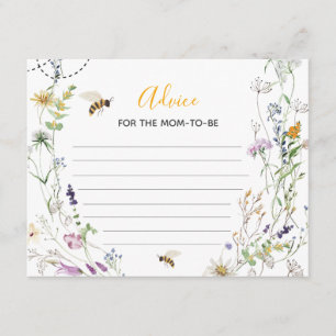 Een beetje Honey Bee Wildflower advies voor mama Informatiekaartje