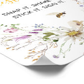 Een beetje Honey Bee Wildflower Fotogastenboek Poster (Hoek)